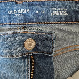 Old Navy High Rise Super Skinny Jeans, Size 8-12